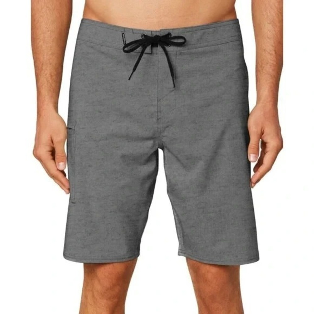 O'Neill Men's Hyperfreak Solid Swimsuit Heather Gray Size 28 Above Knee